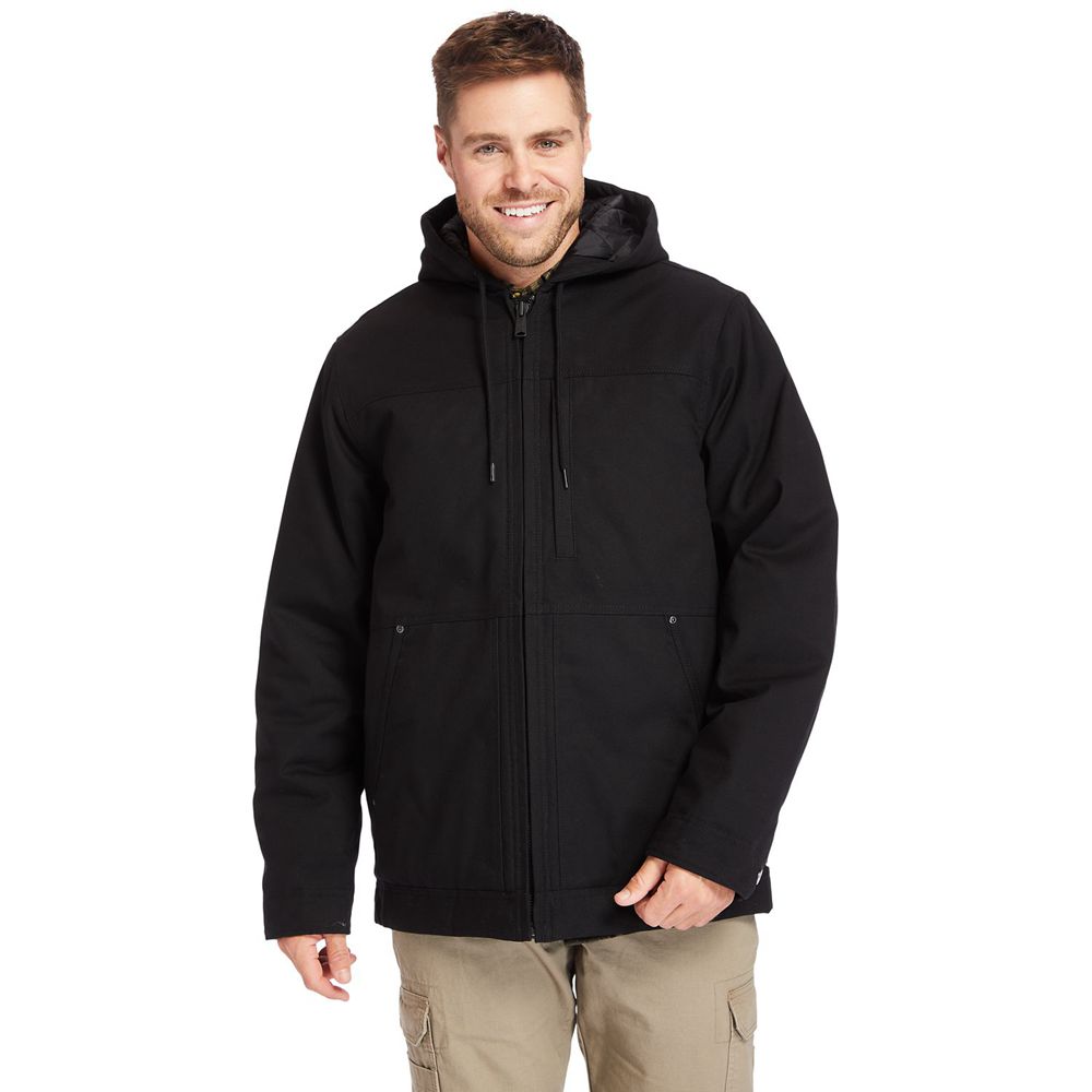 Chaquetas Timberland Argentina Hombre - Pro® Big & Tall Baluster Insulated Lona Work - Negras - RDVH